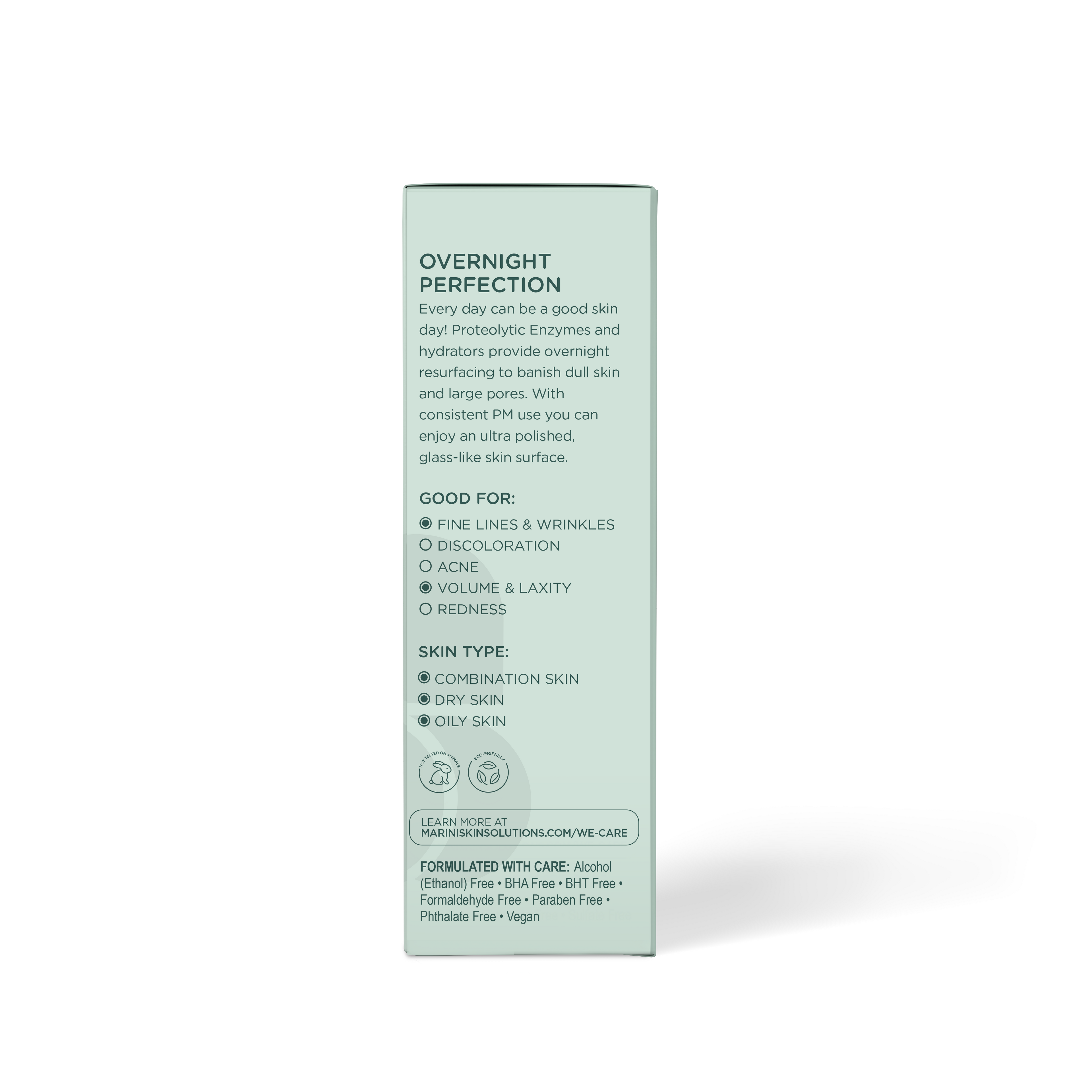 Marini Night ZYME - Overnight Glass Skin Resurfacing Complex - Face Mask with Proteolytic Papaya Enzymes & Peptides - All Skin Types - Cruelty Free - Made in the USA